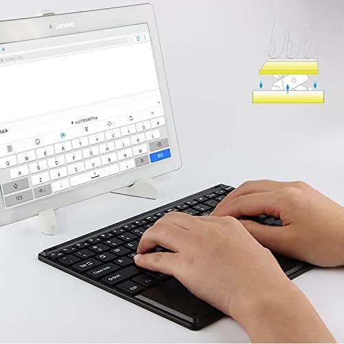 BoxWave tastatura kompatibilna sa Blackview Tab 10 Pro-SlimKeys Bluetooth tastaturom sa Trackpadom, prenosivom tastaturom sa Trackpadom za Blackview Tab 10 Pro-Jet Black