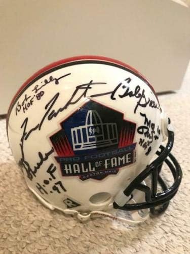 Nfl Hof hand potpisan Mini kaciga+coa potpisan od strane 11 Baugh+bednarik+shula+8-autograme NFL Mini Helmets