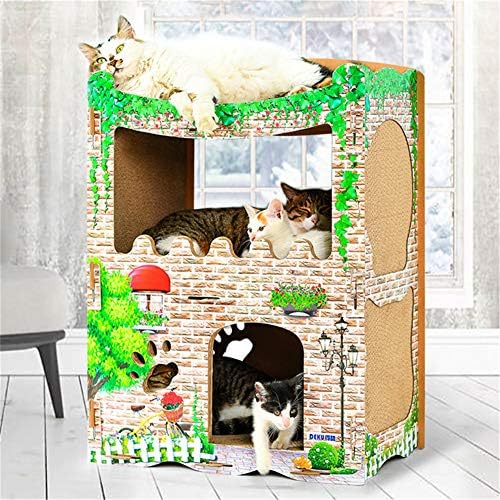 N / C salon za kućne ljubimce, dizajn okvira za penjanje za dvostruke mačke, udobna i sigurna kuća, otporna