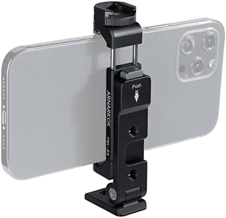 Lagani metalni nosač za stativ za telefon sa rotirajućim hladnim cipelama & amp; Arca Port, Adapter za stativ