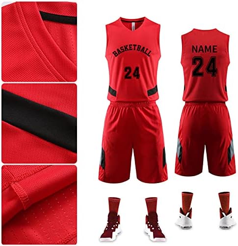 Prilagođeni košarkaški dres set košarkaškim vrhovima i kratkog personaliziranog tiskanog tima i brojeva