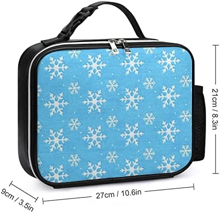 Plava smrznuta pahuljica kožna torba za ručak za višekratnu upotrebu paket obroka sa kopčom za Kancelarijska izletnička putovanja