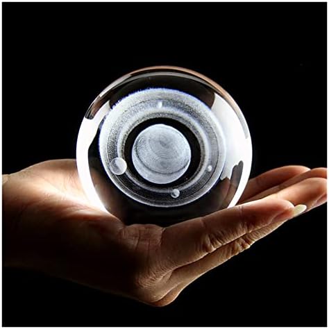 6 / 8cm 3D Kristalna sfera Dekorativna kugla ugravirana planeta Model Ball Global Doma Dekoracija Astrofil Pokloni Crystal Good Luck Prirodna energija Exorcise Ed