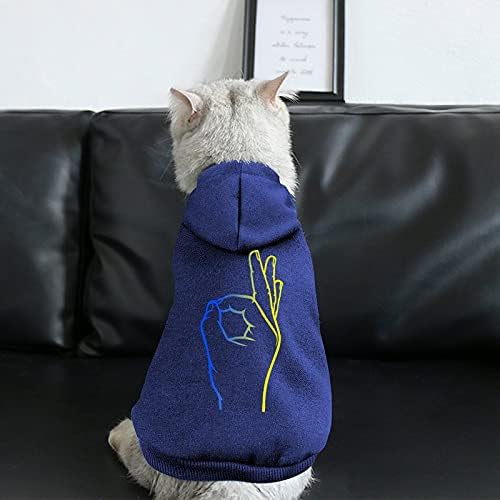 FunnyStar Scuba ronjenje OK ručni signal Štampani kućni ljubimci s kapuljačnim psima kombinezon pulover mačja pulover kućnog odklapa