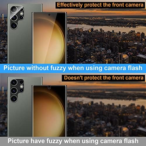 OSUKADE 3 Paket UV za Samsung Galaxy S23 Ultra Zaštita ekrana kaljeno staklo dodatna oprema sa 2 paketa zaštita sočiva kamere u potpunosti podržava otisak prsta S Pen Easy Install