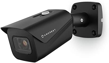 AMCREEST Ultrahd 4K vanjski metak Sigurnost IP POE kamera, 98ft NightVision, 2.8 mm objektiv, IP67 Vremenska otporna na vremenu, 256GB microSD snimanje, crna