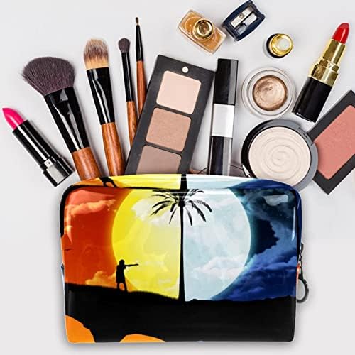 Travel Makeup Bag Vodootporna kozmetička torba torba za točku šminke za žene i djevojke, zalazak sunca