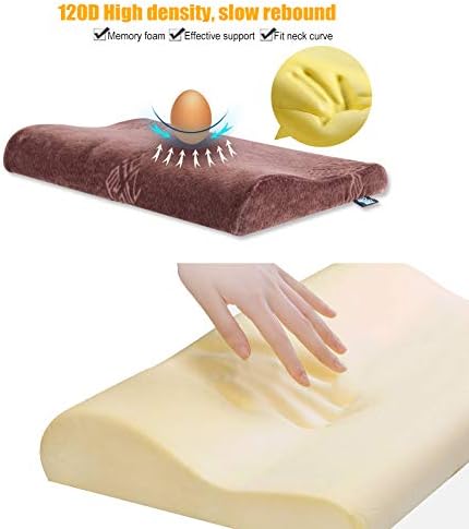 Woolala ultra tanki kontura memorijski jastuk jastuk jastuk za spavanje i vrat podršku s uklonjivim