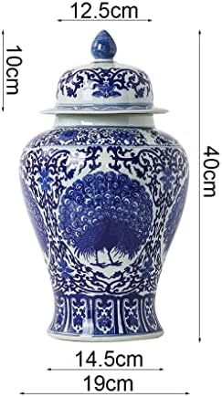 PLAVI I BIJELA PORCLAINAKNA I BIJELA PORCLAINAKNA SCREEN Screen Screen Jar, keramika Chinoiserie ukrasne tegle za dom, ured