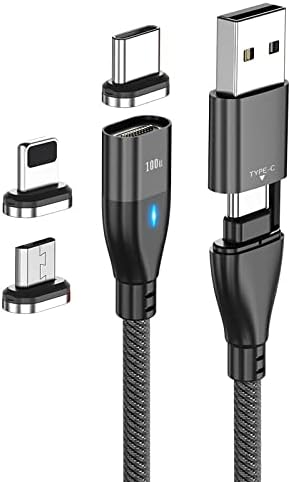 Boxwave Cable kompatibilan sa PLum play - MagnetoSnap PD AllPugk kabl, magnet PD 100W kabel za punjenje USB tipa-c Micro USB za Plum Play - Jet Black