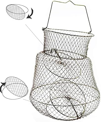 Metalna riba košarica. Korpa za ribu žice. Sklopivi ribolovni kavez. Košara za ribu Crab