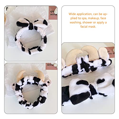KALLORY Plush Headbands krave u obliku Banje trake za kosu mekana kupka šminka za pranje lica oblozi za glavu