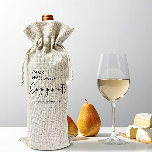 Poklon torbe za zaručničko vino-za vjenčanje , zaruke, parove - poklon torba za višekratnu upotrebu s vezicama