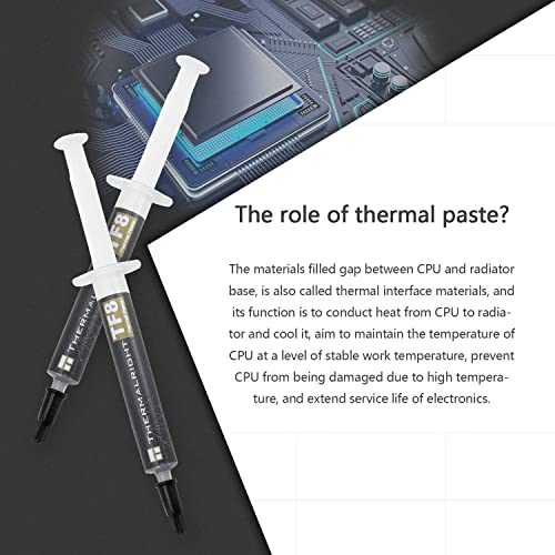Thermalright TF8 2G termalna pasta visokih performansi 12,8 W / m. k, termalna pasta visokih performansi za procesor / CPU/GPU/IC/ sve hladnjake, -2 grama,sa alatom za lopaticu