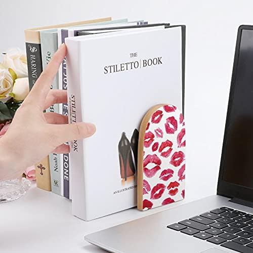 Sezy Lip Kiss završava knjigu za police drveni držač držača za knjige za teške knjige razdjelnik