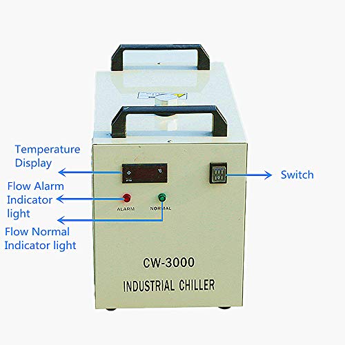 MXBAOHENG industrijski vodeni hladnjak 50W / ℃ za CO2 laserska cijev 60W / 80W laserskog graviranja stroj za rezanje graviranja 9L CW-3000 110V / 220V
