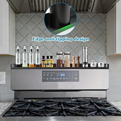 Tuyoart kuhinjska polica za štednjak Top-Upgrade 30 magnetna polica za kuhinjski štednjak, 2kom 15 Čelik