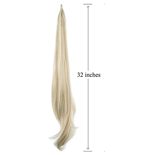 Sintetičke ekstenzije za kosu prljavi plavi rep fleksibilni omotač kose talas sa vezicama za kosu za žene 16613 32inches