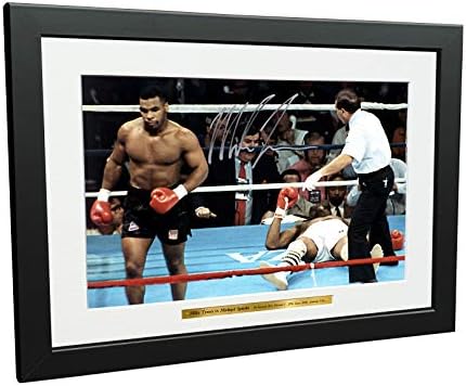Kitbags & ormarići Mike Tyson vs Michael Spinks '91 drugi Knockout' 12x8 A4 sa autogramom potpisan fotografija fotografija okvir za slike Boks poklon