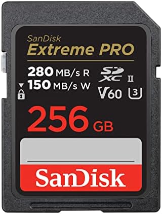 SanDisk 256GB Extreme PRO SDXC UHS-II memorijska kartica - C10, U3, V60, 6K, 4K UHD, SD kartica -