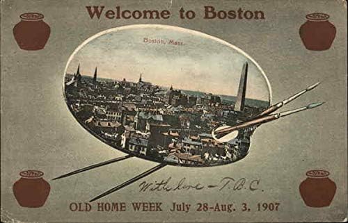 Pogled iz zraka na grad-Dobrodošli u Boston-sedmica Starog doma od 28.jula do avgusta. 3, 1907 MA originalna