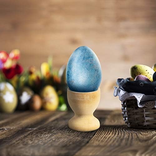 TOYANDONA igračka za jaja igračka za jaja dečiji kompleti za igru 10kom drveni držači za čaše za jaja, nedovršeni