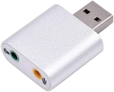 ONWON USB Audio Adapter sa 3.5 mm priključcima za zvučnike/slušalice i mikrofon, Plug and Play, bez spoljnih drajvera, Kampabilan sa Windows, Mac, Linux i Chromebook