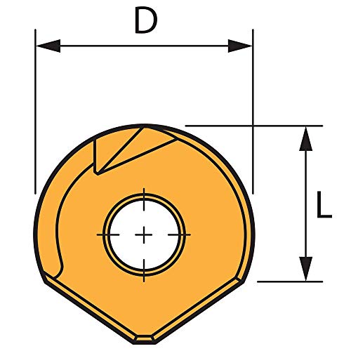 MILLSTAR - RB-1000N-FS-TLN - kuglasti nos bez čipa karbidni umetak za glodanje [prečnik rezanja=1, radijus ugla=0,5, premazan TLN]