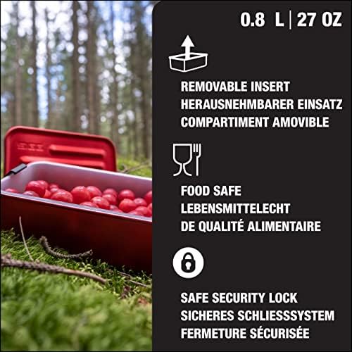 SIGG-metalna kutija za ručak - sa separatorom hrane-Mašina za pranje sudova & amp; Sigurno u mikrotalasnoj pećnici, nepropusno, BPA besplatno - Aluminijum - Plus Red S, veliki