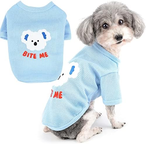 Zunea odjeća za pse majice ljetne majice za male pse kratki rukav osnovna majica meka prozračna odjeća za štene