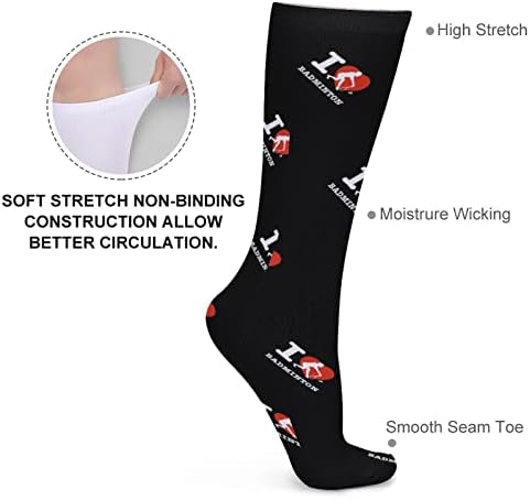 Volim čarape za Badminton za muškarce žene sa uzorkom Crew čarape toplo debele čarape smešne čarape zima