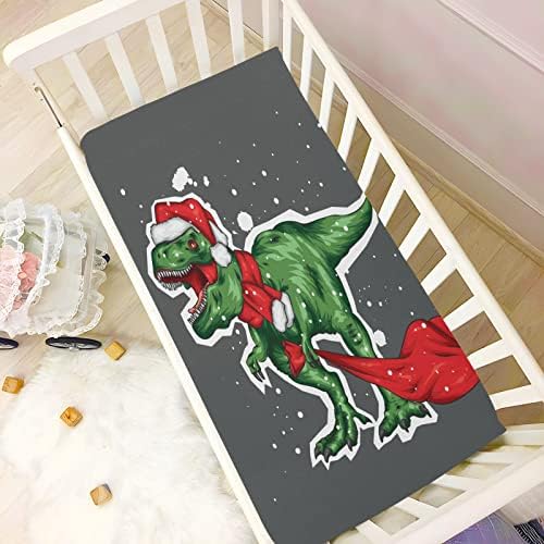 Dinosaur Crtani božićni krevetići za dječake Dječji paket i reproducirani plays prozračni mini oprema za krevetić za standardne dječje krevetiće i madrace za dijete dječji krevetići za djevojčice, 39x27in