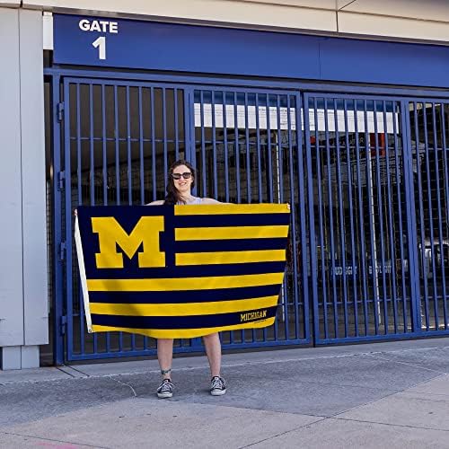 NCAA Michigan Wolverines 3 'x 5' zvijezde i pruge zastava bannera - unutarnji ili vanjski dekor napravio