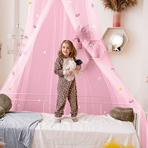Stars Bed Canopy Glow in the Dark Bed Canopy za djevojčice jednorog soba dekor za djevojčice spavaća