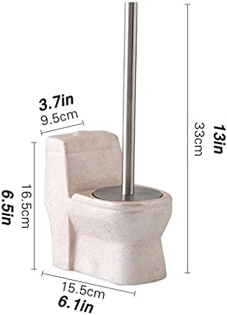 GUOJM WC Brush WC držač četkica Creative Handmade keramička toaletska četkica za četkicu za kupatilo od nehrđajućeg čelika dugačka četkica za čišćenje toaletne četkice Postavi četkicu za toalet
