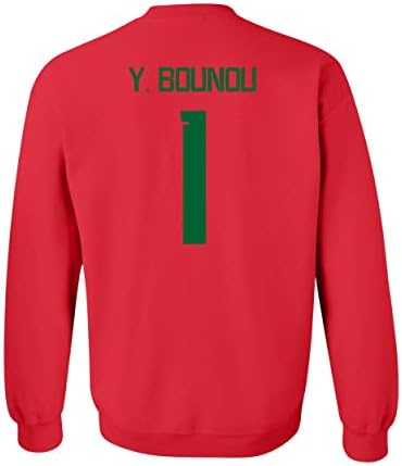 Flaura Maroko Soccer # 1 Bounou World Football FANS Ould Crewneck džemper