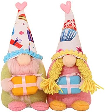 Gnome Valentinovo 2pack ružičasti gnomi Decor Plish Elf Handmade Švedska Tomte skandinavska figurica
