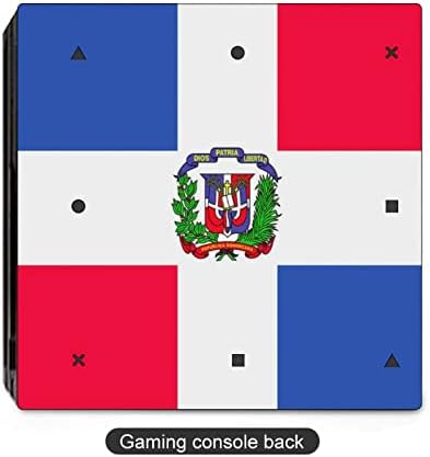 Koža naljepnica za zastavu Dominikanske Republike za PS-4 Slim konzolu i kontroler Full Wrap skin Protector Cover kompatibilan sa PS-4 Pro