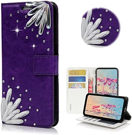 STENES Huawei P20 Pro Case-Stylish - 3D Handmade Bling Crystal s-Link Butterfly Floral Wallet Slotovi za