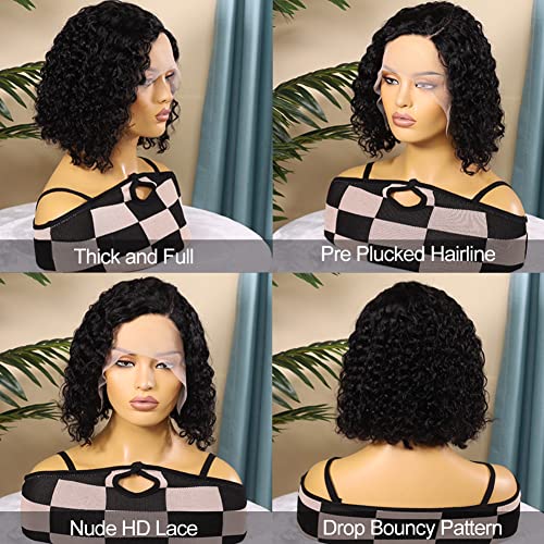 UCUVIC HD Water Wave Lace prednje perike ljudske kose perike za crne žene 180% gustoća 13x5x2 ljepljive
