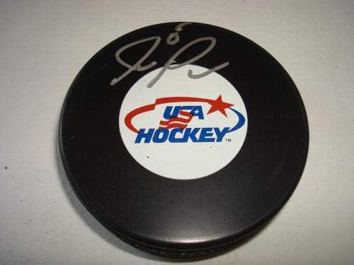 Joe Pavelski potpisao tim U. S. A. SAD hokejaški pak sa autogramom PSA / DNK COA a-potpisanim NHL