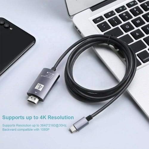 Boxwave Cable kompatibilan sa JBL Link Prijenosom - SmartDisplay kabl - USB tip-c do HDMI, USB C / HDMI kabel