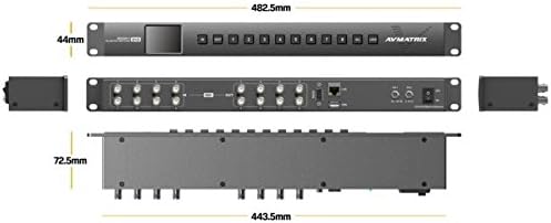 AVMATRIX MSS0811 1RU 8 × 8 3G-SDI COMPACT SDI RUTERIX SWICTER sa 8 ulaza i 8 izlaza, podržava