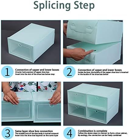 GMJAY 4 komada kutije za spremanje cipela od plastične ladice za ladicu za ladicu za cipele Organizator