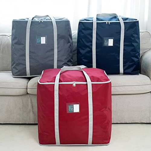 Mkkel sklopiva torba za pohranu odjeće (2pcs set zadebljani kompozitni tkanini tkanini otporan na ogrebotine i wearsistant, lagana i vodootporna, za udobne deke, posteljinu, 47 * 32 * 54 cm