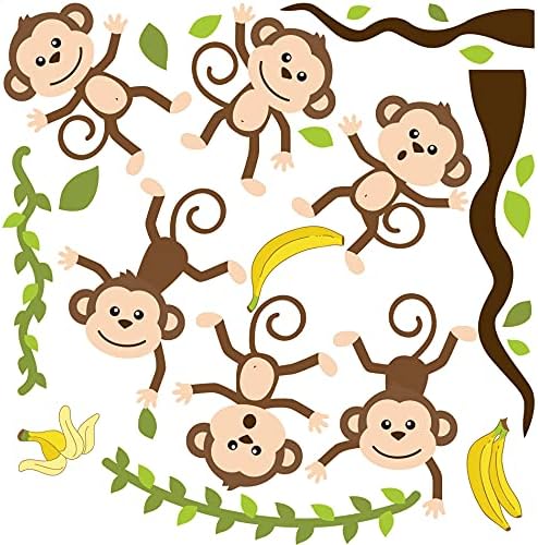 Monkey Business Wall Decal Jungle Fun 17 kom - Sobe i naljepnice