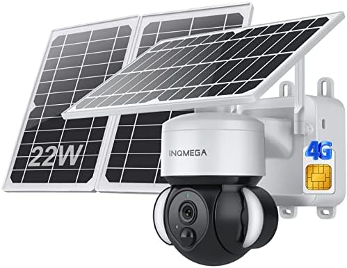 InqMegapro [24/7 zapise] Bežični vanjski solarni fotoaparat sa 7W solarni panel i ugrađena baterija od