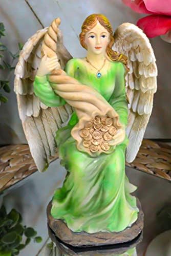 EBROS Šareni sjedeti rimski anđeo obilja prosperitet pozitivna energetska statua 7 visoki abundia angel de la abundancia prosperidad kolekcionalni figurinski talisman šarm kućni dekor ili poklon