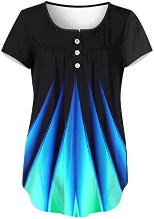 Prevelike majice za žene, 2023. ležerne haljine majice kratkih rukava moda cvjetna boho slatka tea trendi bluze