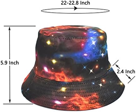 Shfanyua Unisex 3D Galaxy Ispis Reverzibilna dvostrana habanja Ljeto Travel Planinarska plaža Kašika Hat Vanjski ribarske kape